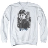 Harry Potter Harry In The Woods Adult Crewneck Sweatshirt White