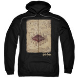 Harry Potter Marauders Map Adult Pullover Hoodie Sweatshirt Black