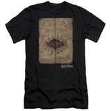 Harry Potter Marauders Map Premium Adult 30/1 T-Shirt Black