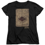 Harry Potter Marauders Map Women's T-Shirt Black