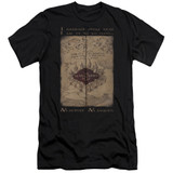 Harry Potter Marauders Map Words Premium Adult 30/1 T-Shirt Black