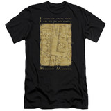 Harry Potter Marauders Map Interior Words Premium Adult 30/1 T-Shirt Black