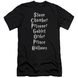 Harry Potter Titles Adult 30/1 T-Shirt Black