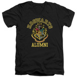 Harry Potter Hogwarts Alumni Adult V-Neck T-Shirt 30/1 Black