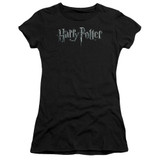 Harry Potter Logo Junior Women's T-Shirt Black