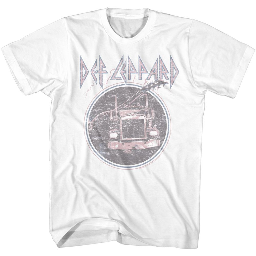 Def Leppard Pink Truck Blue White Adult 