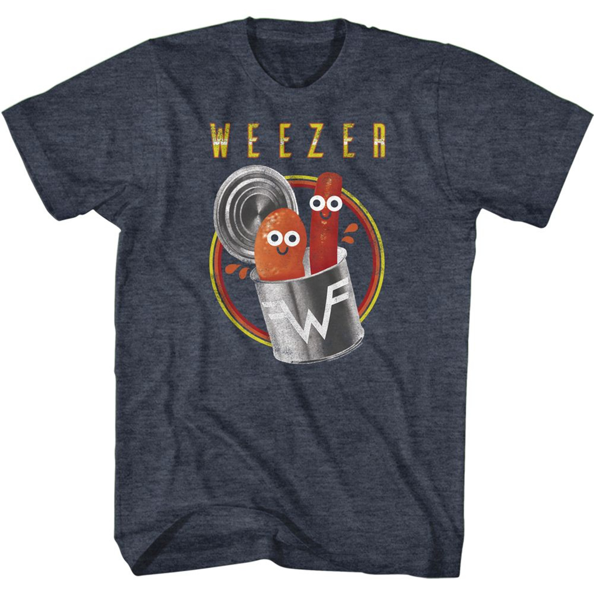 Weezer Pork and Beans Navy Heather Adult T-Shirt photo photo