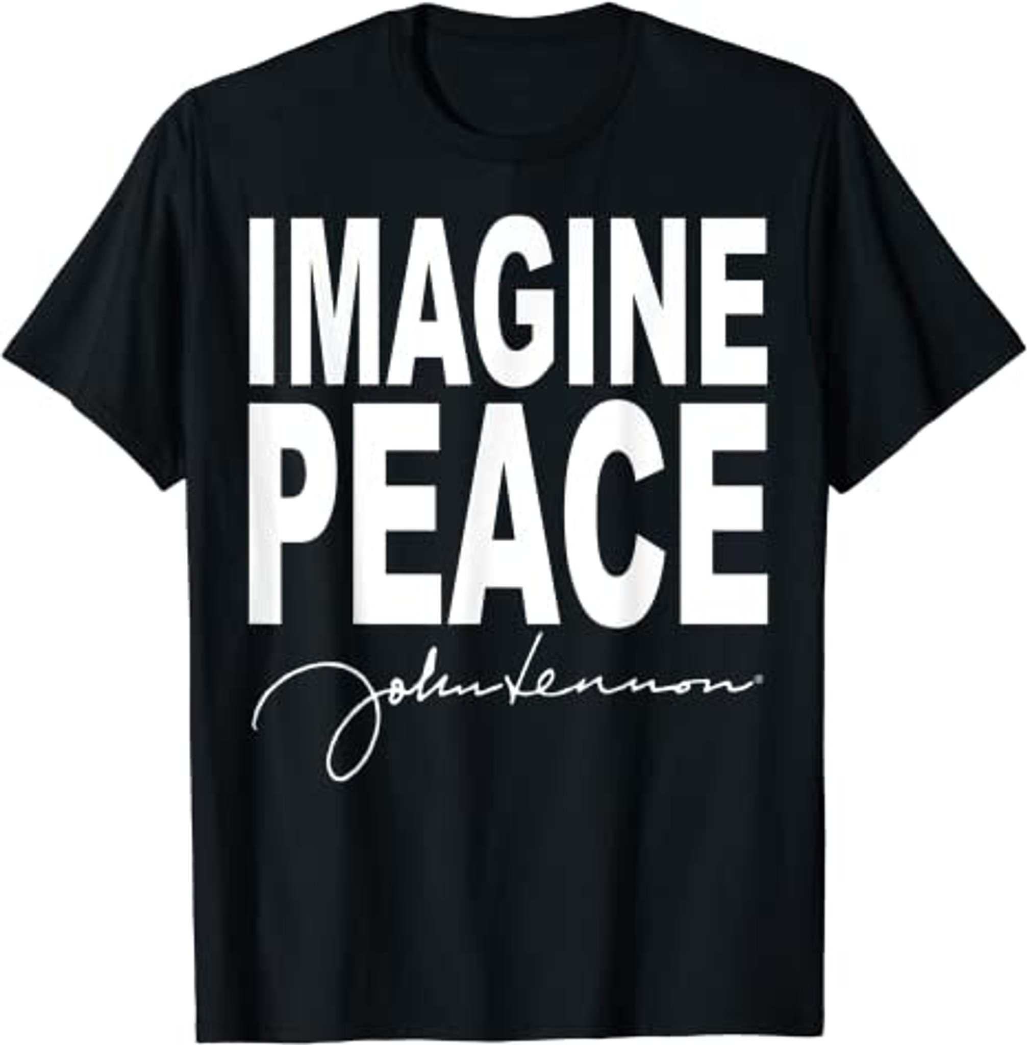 John Lennon Imagine Peace Black T-Shirt