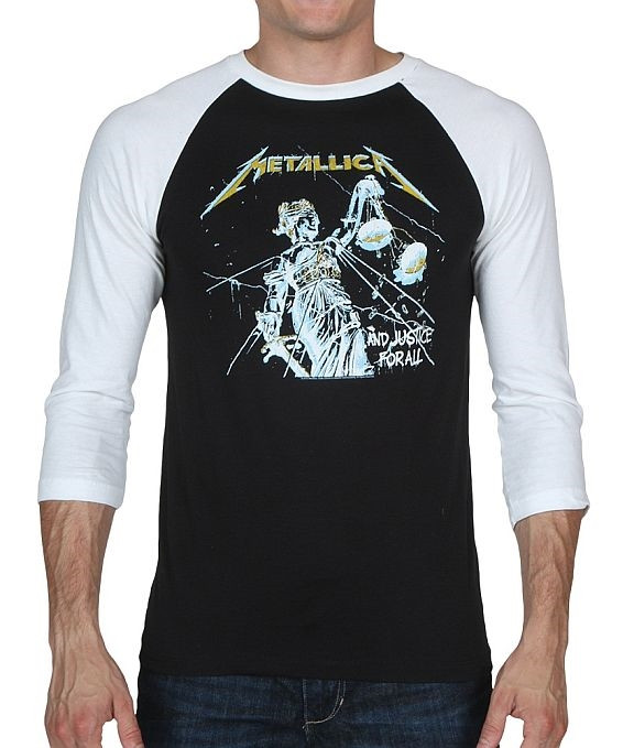 Metallica Justice Raglan Baseball T-Shirt