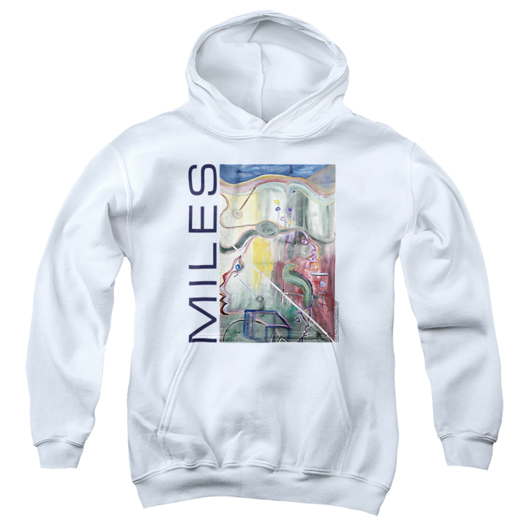 Miles Davis Miles Painting 2 Youth Pullover Hoodie Sweatshirt White