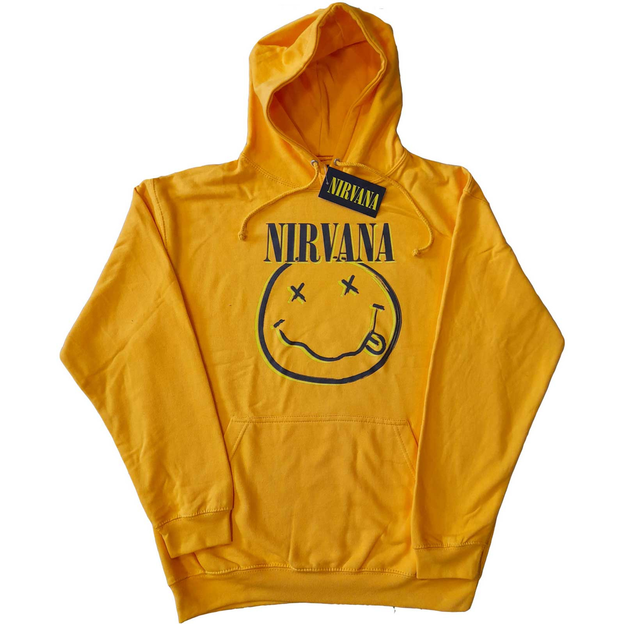 Nirvana Unisex Pullover Hoodie Sweatshirt Inverse Smiley Yellow