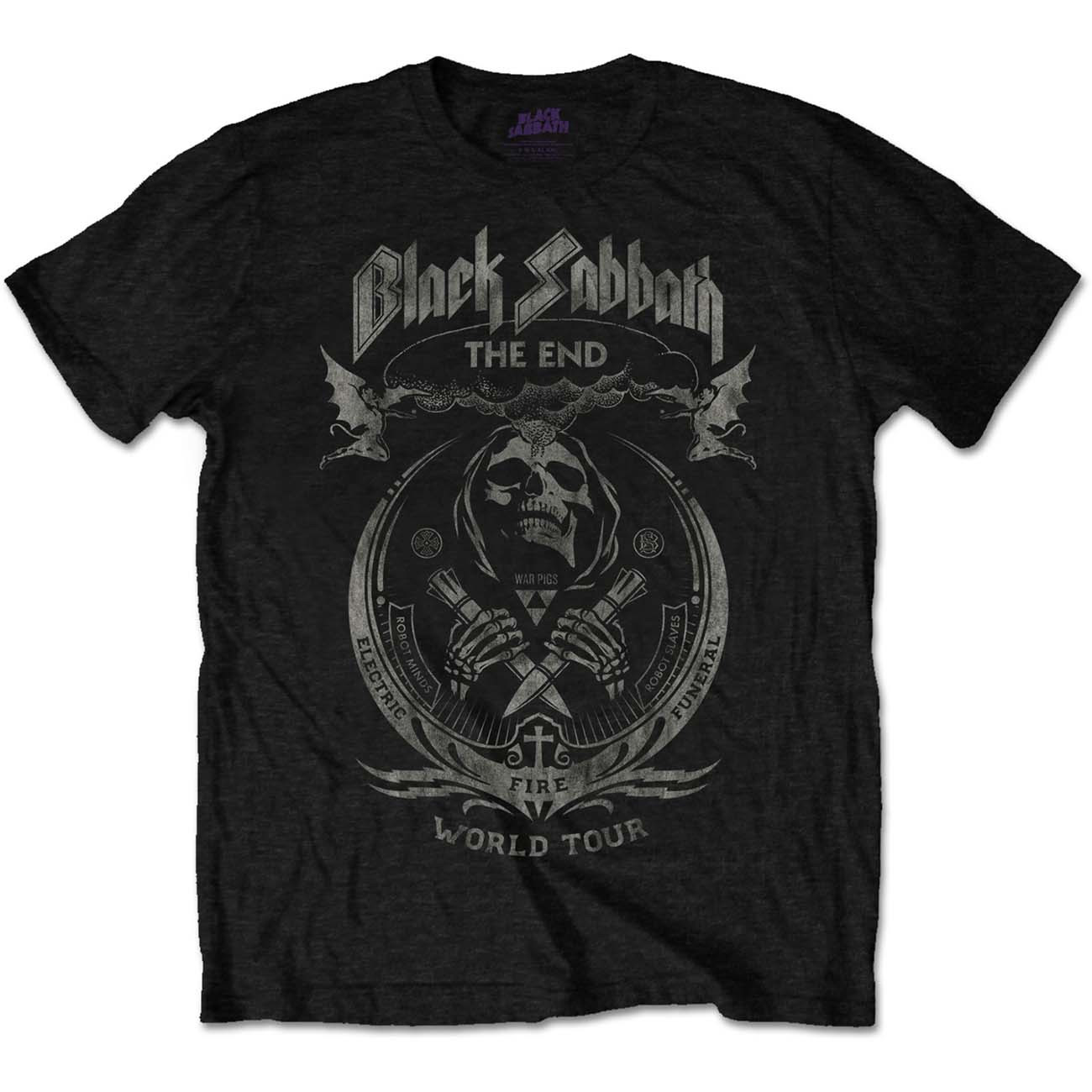 Black Sabbath T-Shirt Ufficiale 'The End Mushroom Cloud' - Maglia In Cotone Morbido, Colore Viola, Taglie S-XXL - 2