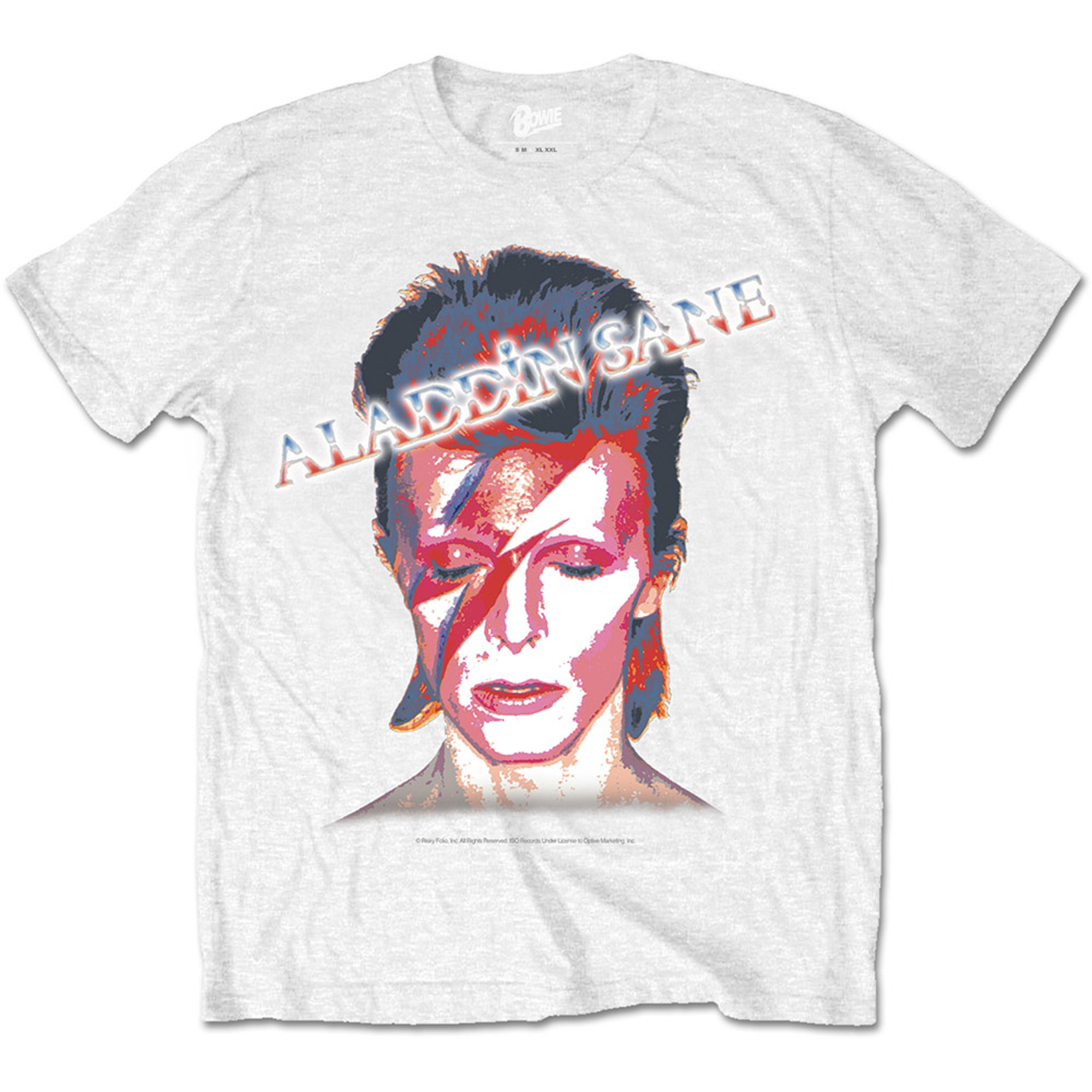 David Bowie Unisex T-Shirt Aladdin Sane White