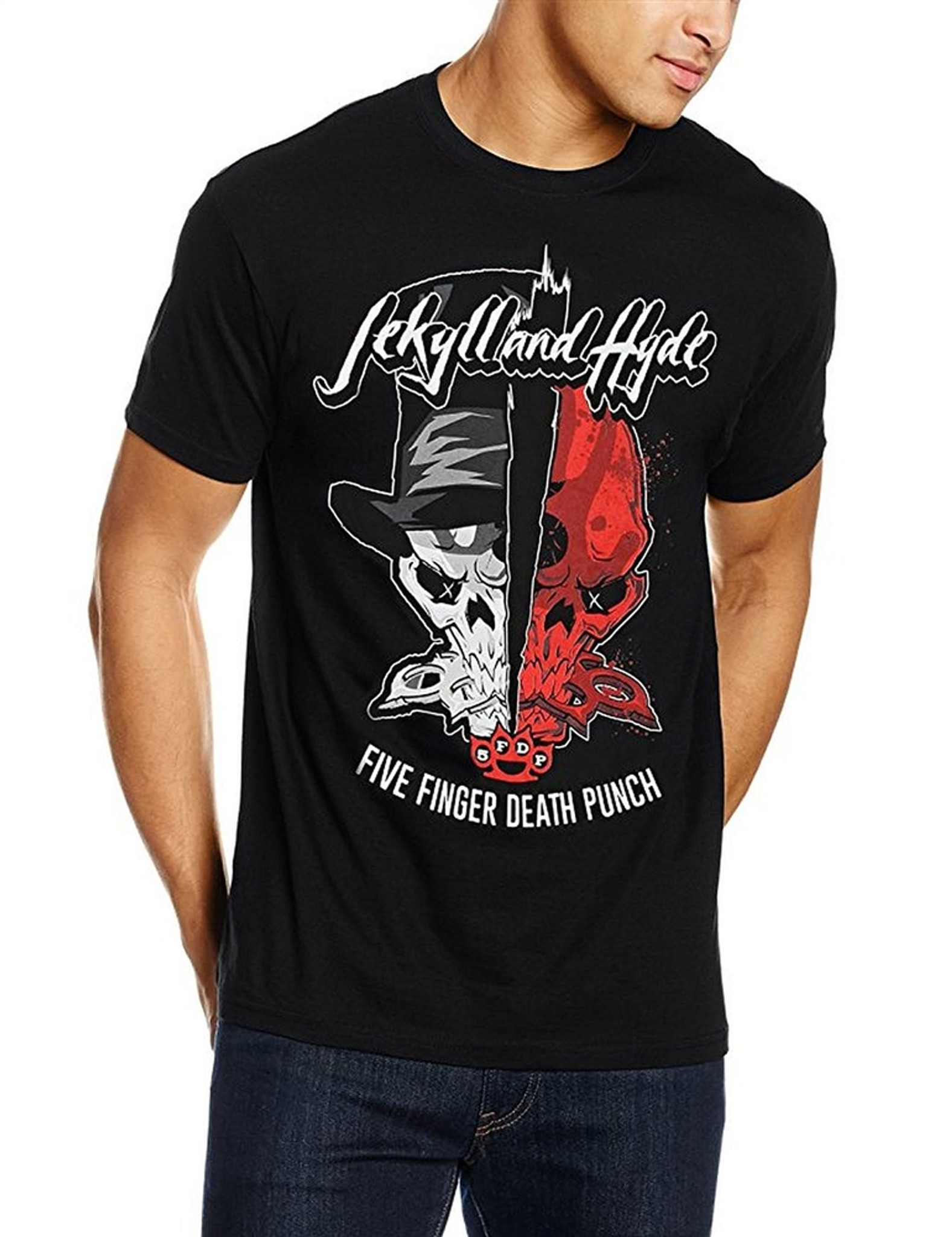 Five Finger Death Punch Jekyll And Hyde Men S Black T Shirt
