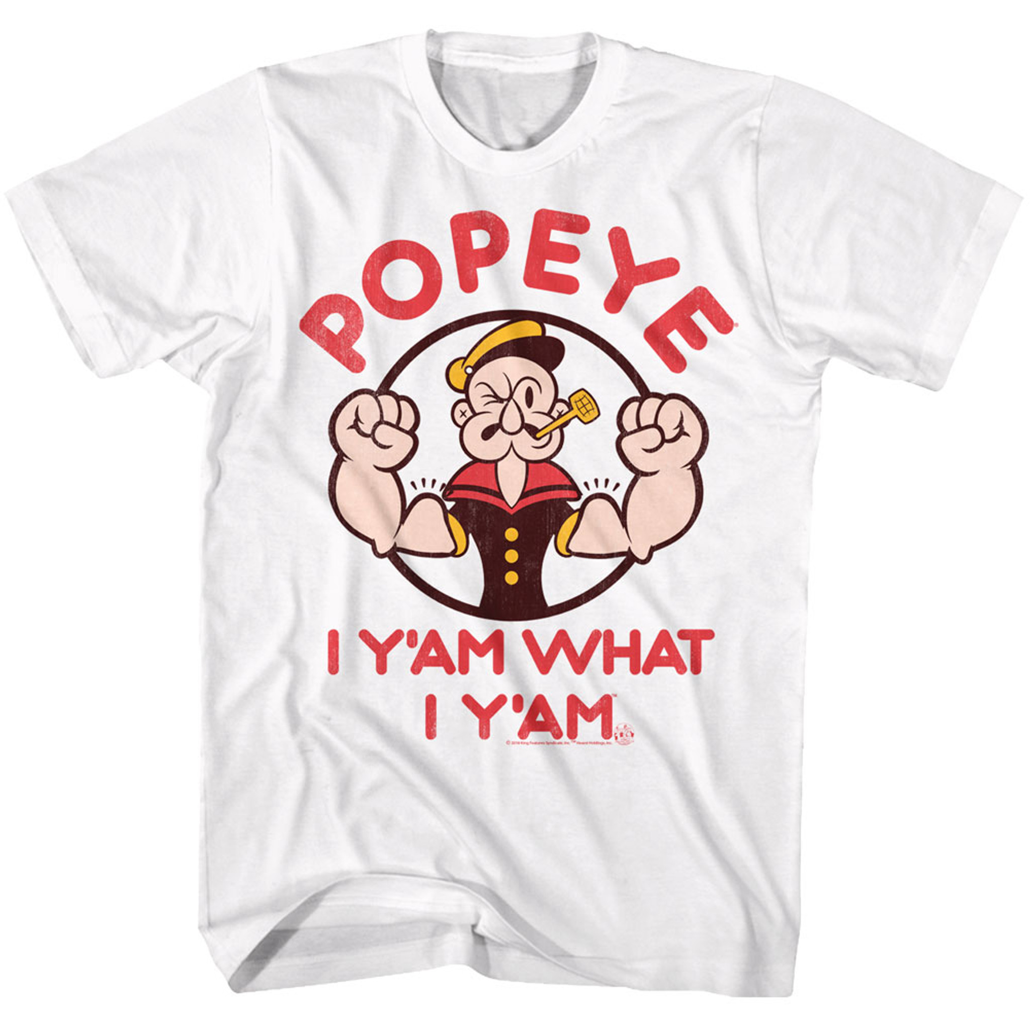 Popeye Y'Am White Adult T-Shirt