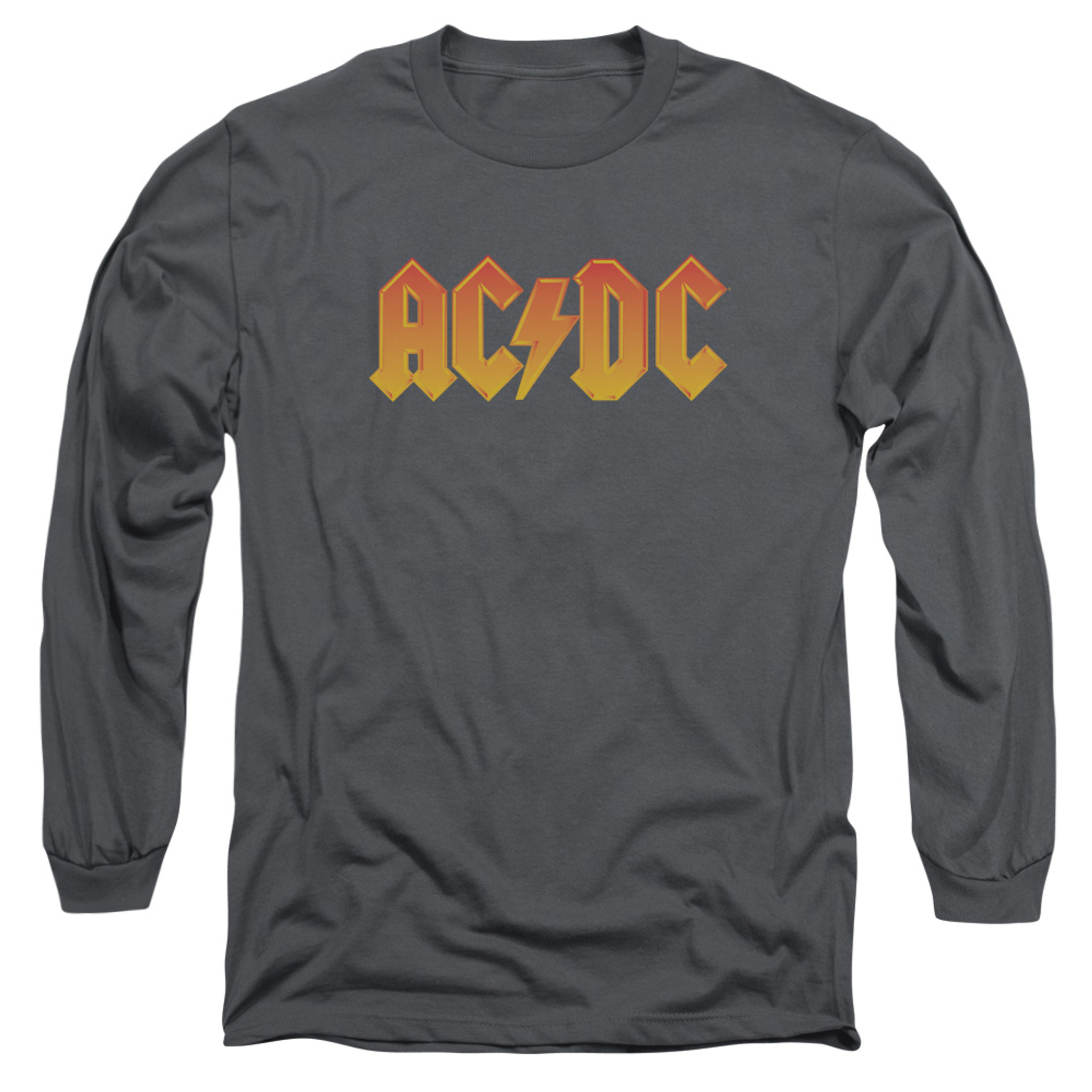 lineal kaste støv i øjnene Æsel AC/DC Logo Adult Long Sleeve T-Shirt Charcoal