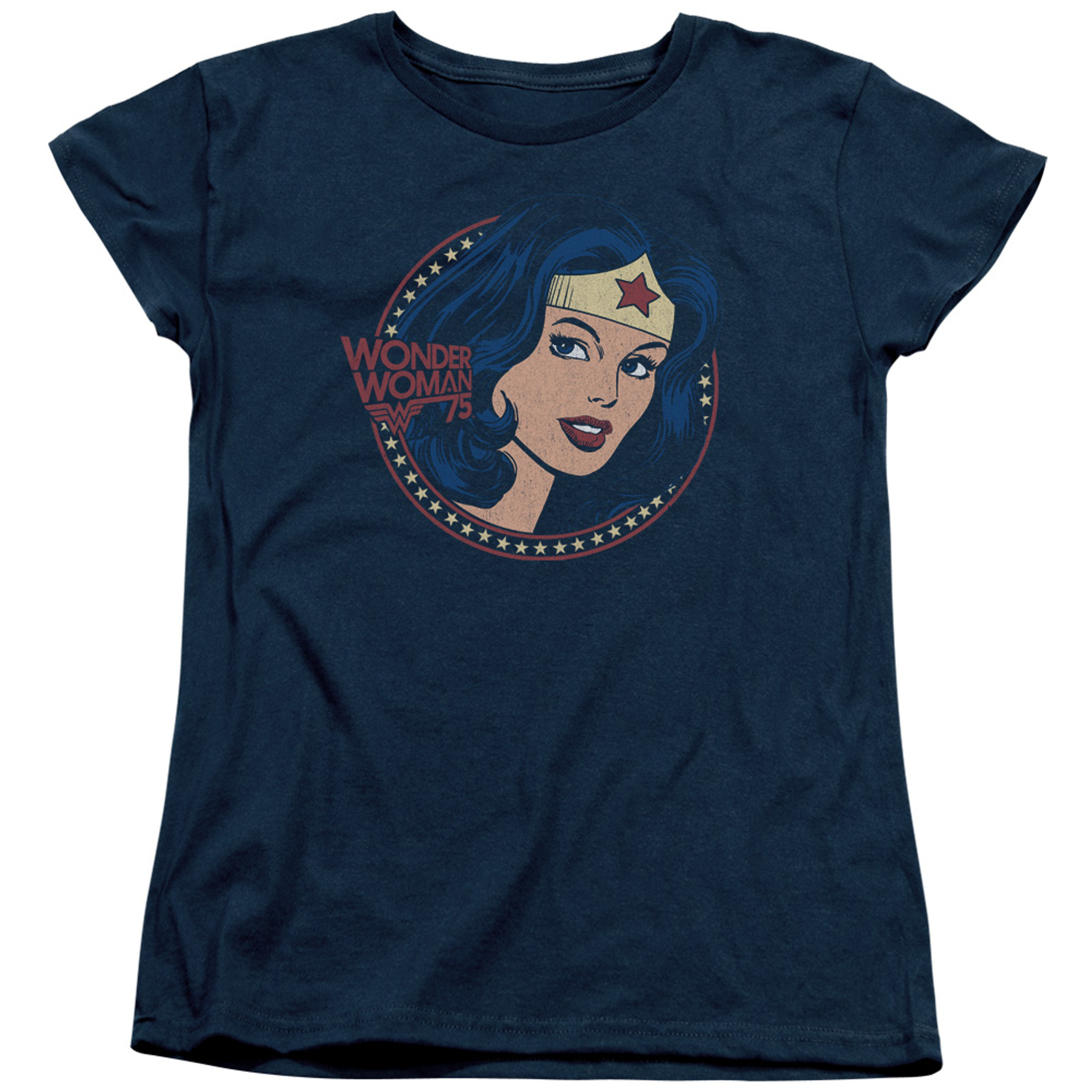 Wonder Woman WW75 Starburst Portrait Women's T-Shirt Navy
