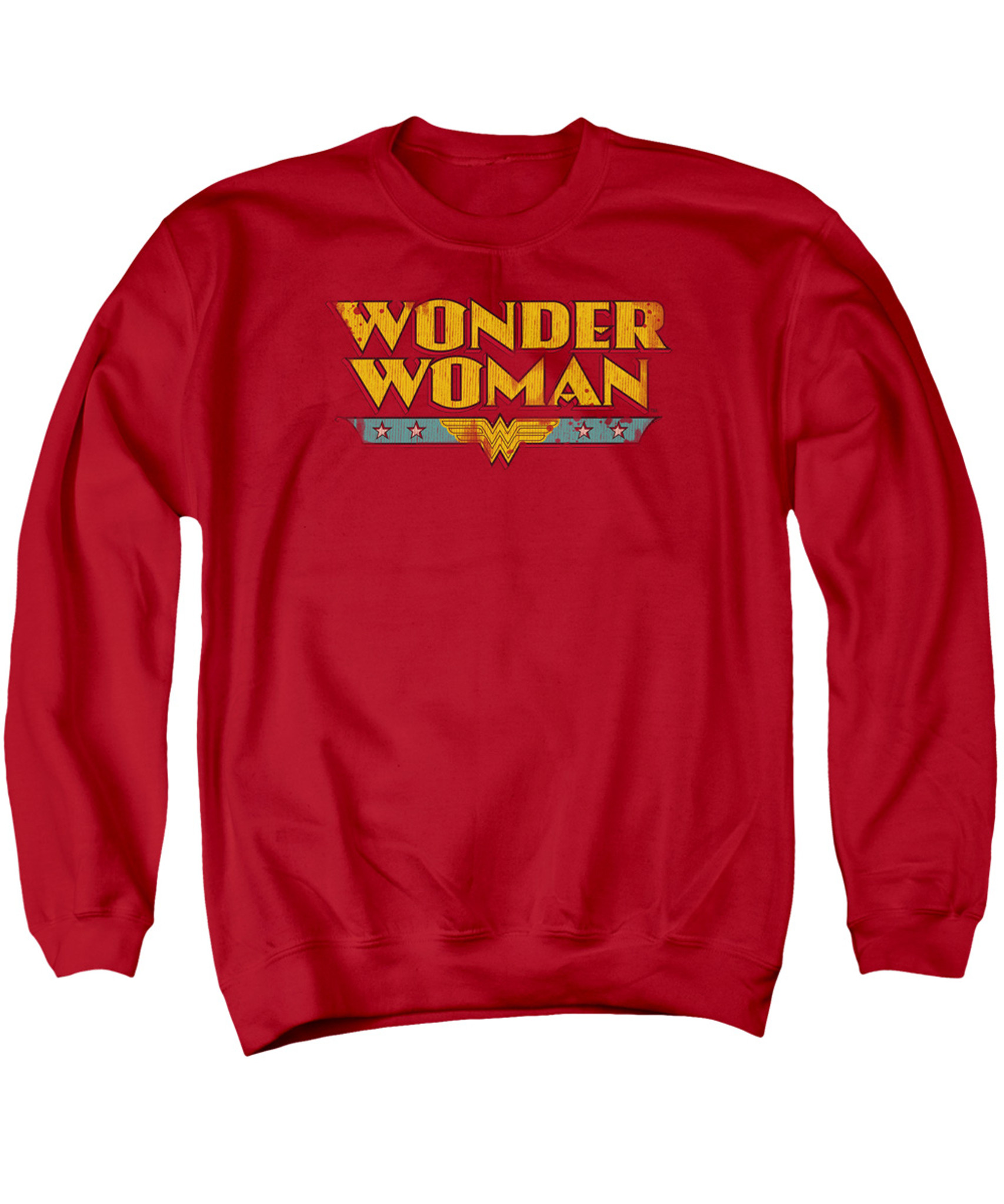 Wonder Woman Wonder Woman Logo Adult Crewneck Sweatshirt Red