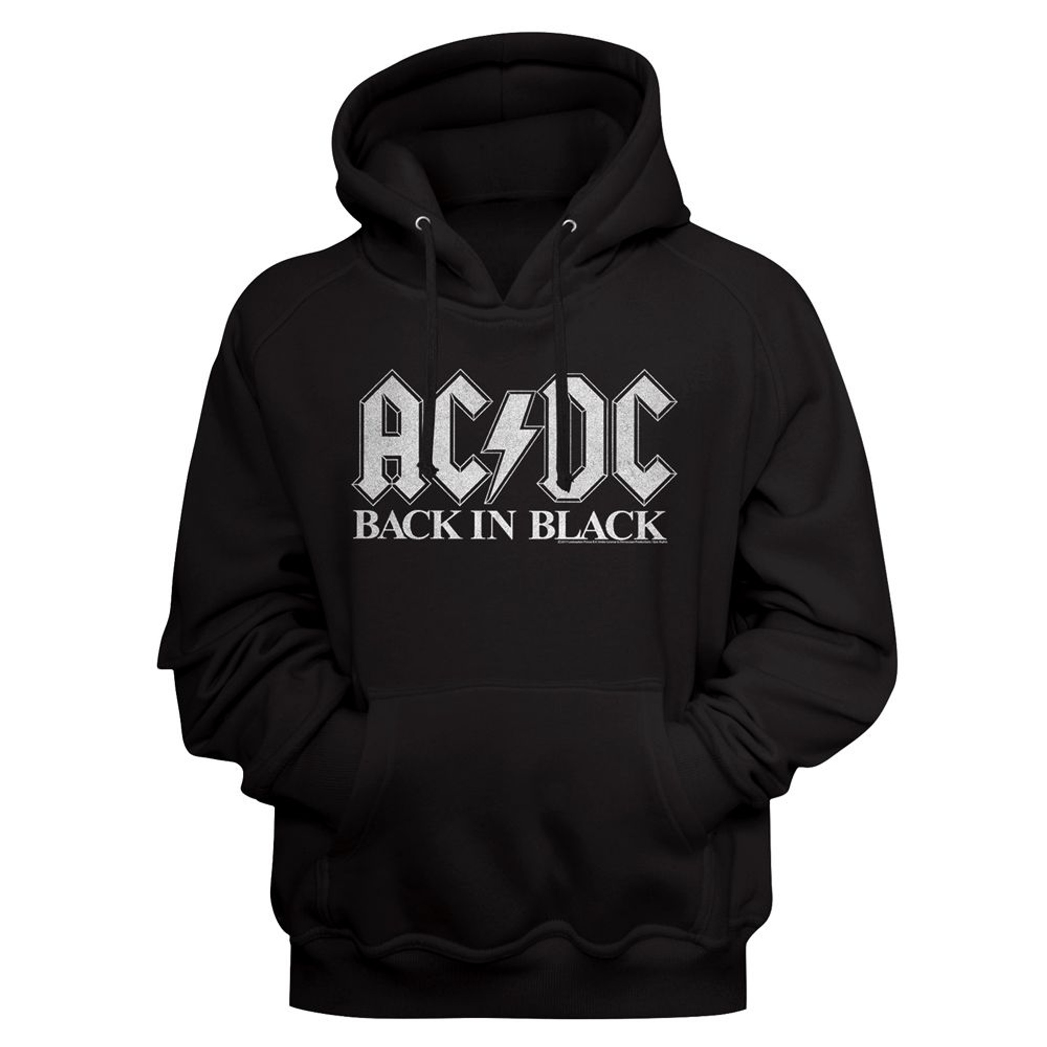 AC/DC Back In Black2 Black Adult Hoodie Sweatshirt