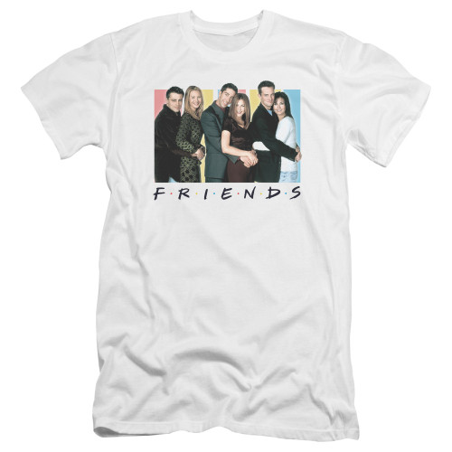 Friends Cast Logo Premuim Canvas Adult Slim Fit 30/1 T-Shirt White