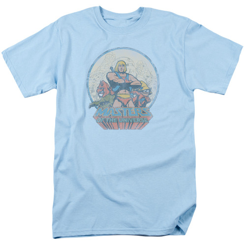 Masters Of The Universe He Man And Crew Adult T-Shirt Light Blue