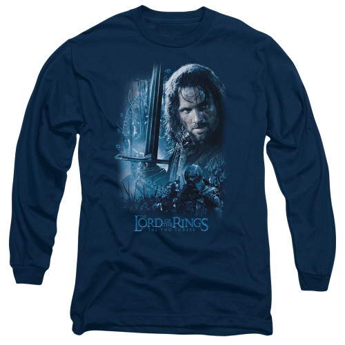 Lord Of The Rings King In The Making Adult Long Sleeve T-Shirt Navy