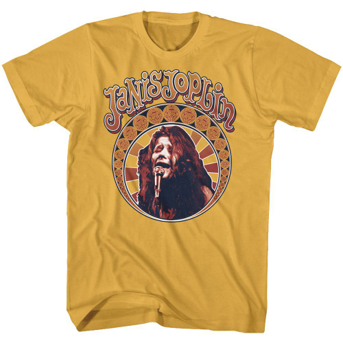 Janis Joplin Nouveau Circle Ginger Adult T-Shirt