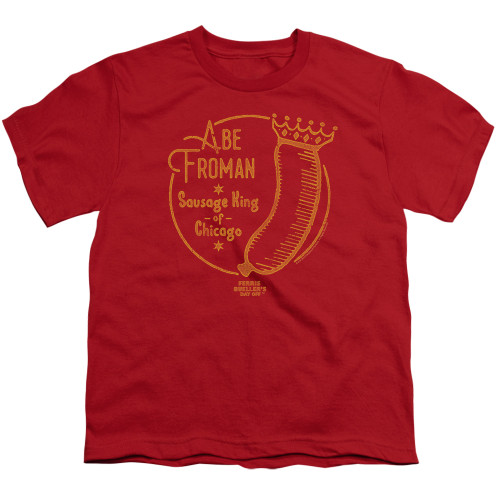 Ferris Bueller's Day Off Abe Froman Youth T-Shirt Red