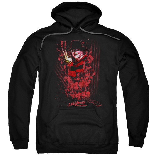 A Nightmare on Elm Street One Two Freddy's Coming For You Adult Pullover Hoodie Sweatshirt Black