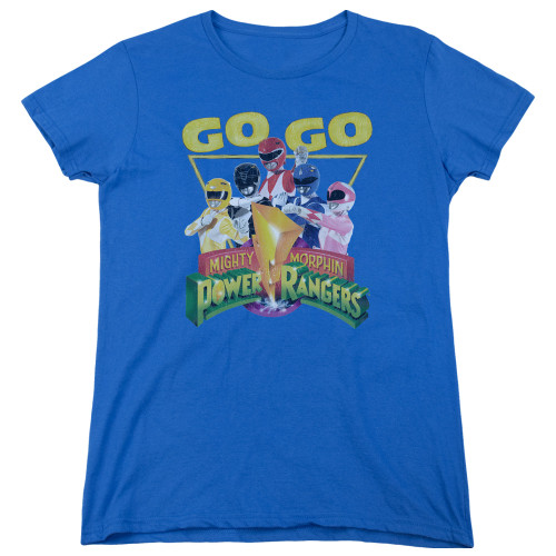 Power Rangers Go Go Womens T-Shirt Royal Blue