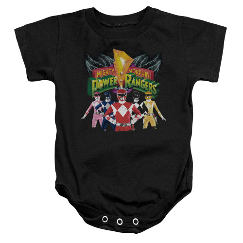 Power Rangers Rangers Unite Baby Onesie T-Shirt Black