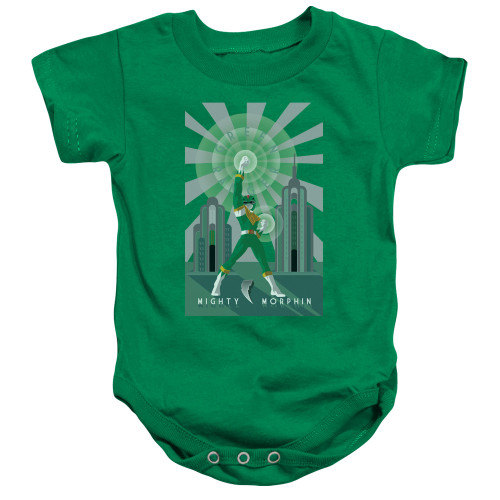 Power Rangers Green Ranger Deco Baby Onesie T-Shirt Kelly Green