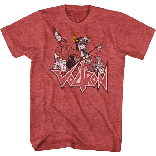 Voltron Voltron Fade Red Heather Adult T-Shirt