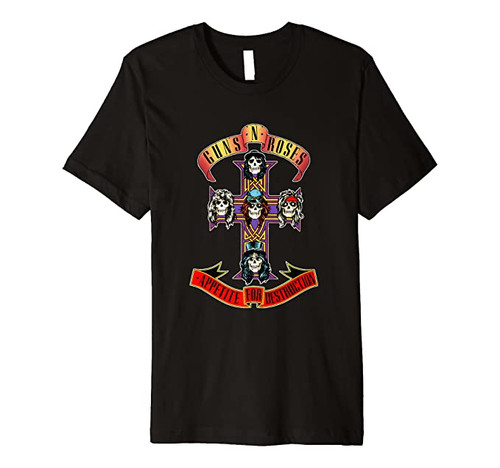 Guns N Roses Classic Cross Logo Slim Fit T-Shirt