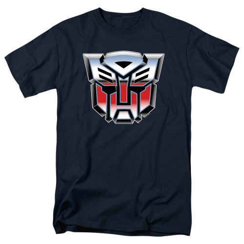 Transformers Autobot Airbrush Logo Adult 18/1 T-Shirt Navy