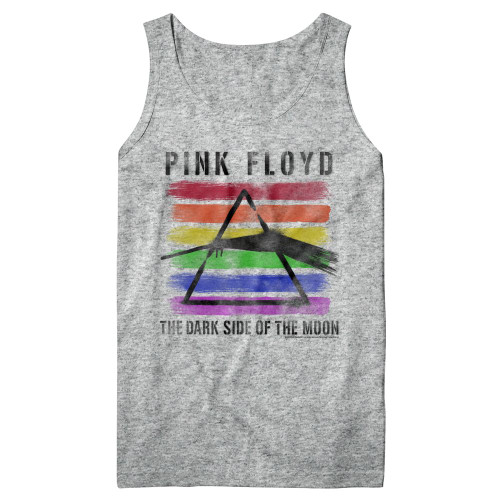 Pink Floyd Blk Light Gray Heather Adult Tank Top