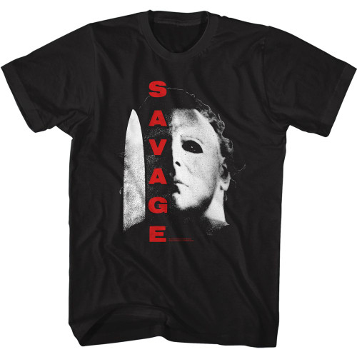 Halloween Savage Black Adult T-Shirt