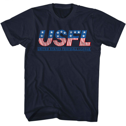 USFL United States Football League Logo Graphite Heather T-Shirt