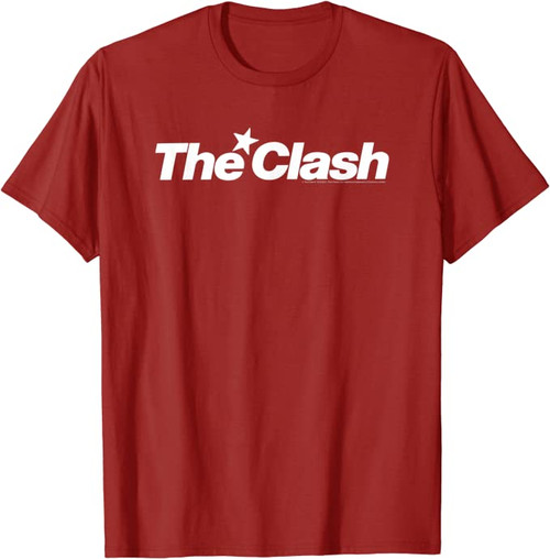 The Clash White Star Logo Red T-Shirt Cranberry