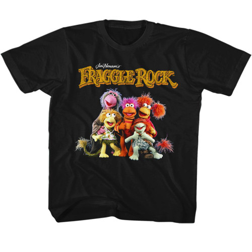 Fraggle Rock Group Shot Black Toddler T-Shirt