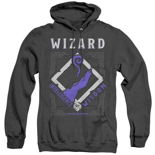 Dungeons and Dragons Wizard Adult Heather T-Shirt Hoodie Sweatshirt Black