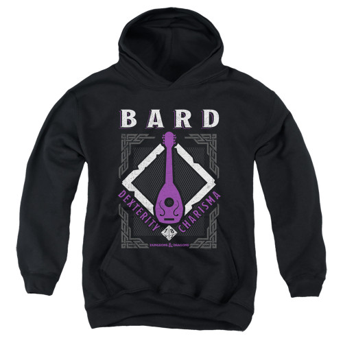 Dungeons and Dragons Bard Youth Pullover Hoodie Sweatshirt Black