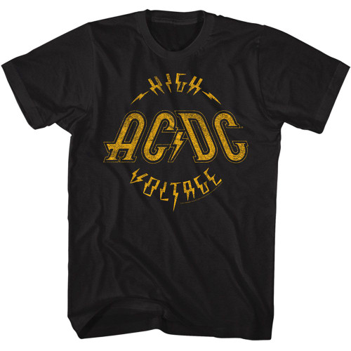 AC/DC High Voltage Light Color Black Adult T-Shirt