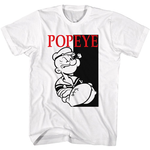 Popeye Box White Adult T-Shirt