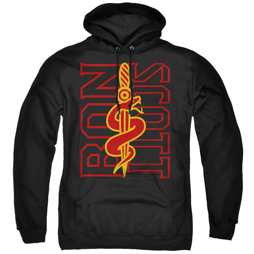 Bon Scott AC/DC Dagger and Serpent Adult Pullover Hoodie Sweatshirt Black Bon Scott AC/DC Dagger and Serpent Adult Pullover Hoodie Sweatshirt Black