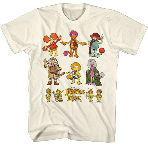Fraggle Rock Multiple Characters Natural T-Shirt