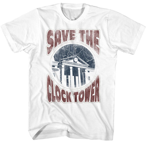 Back to the Future Saves The Day White T-Shirt