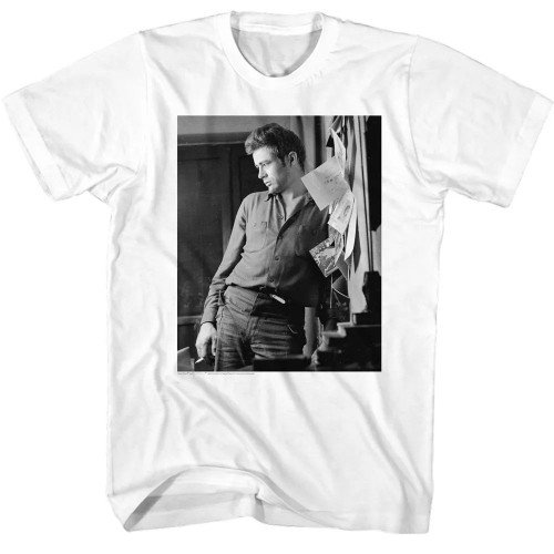James Dean Cool Lean White T-Shirt