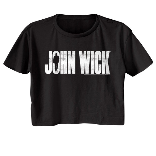 John Wick Silhouette Black Women's Festival Cali Crop T-Shirt