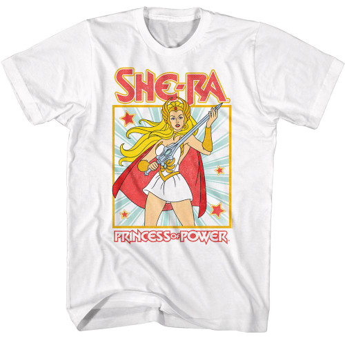 Masters of the Universe She-Ra Square White T-Shirt
